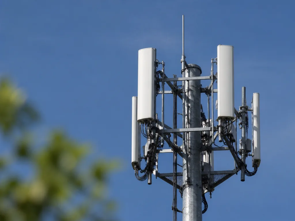 5G-antennmast mot blå himmel — Ericsson B aktie (ERIC B) analys juni 2026