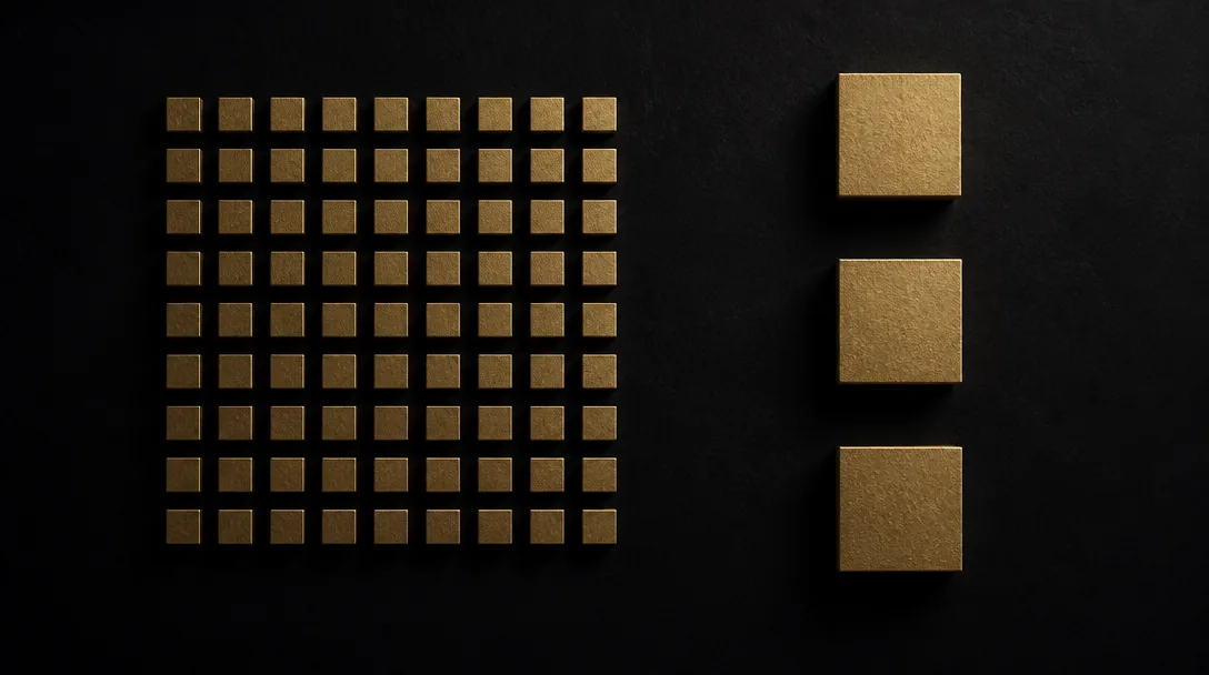 Mörk minimalistisk komposition av två konvergerande linjer